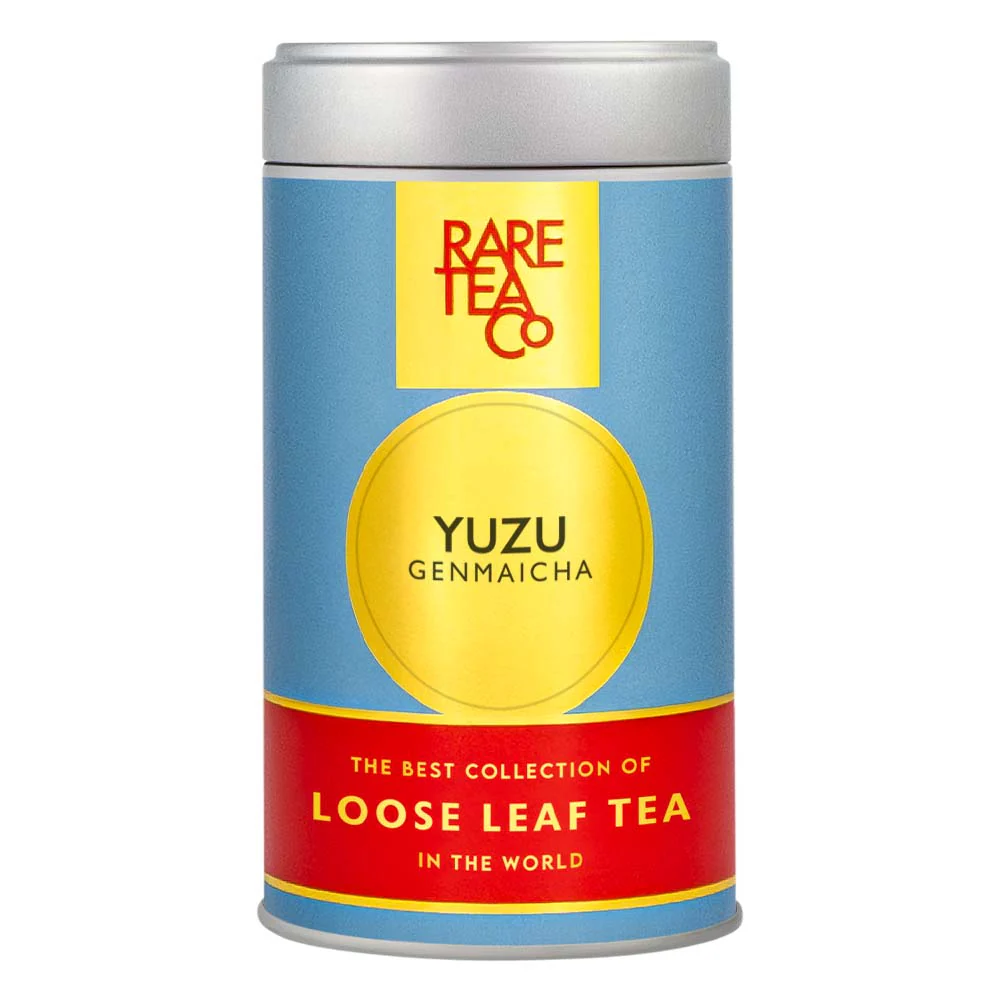 Empty Japanese Yuzu Genmaicha Tin