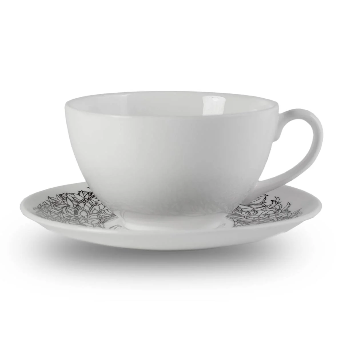 Rare Tea Bone China Leaf Teacup & Saucer - Image 2